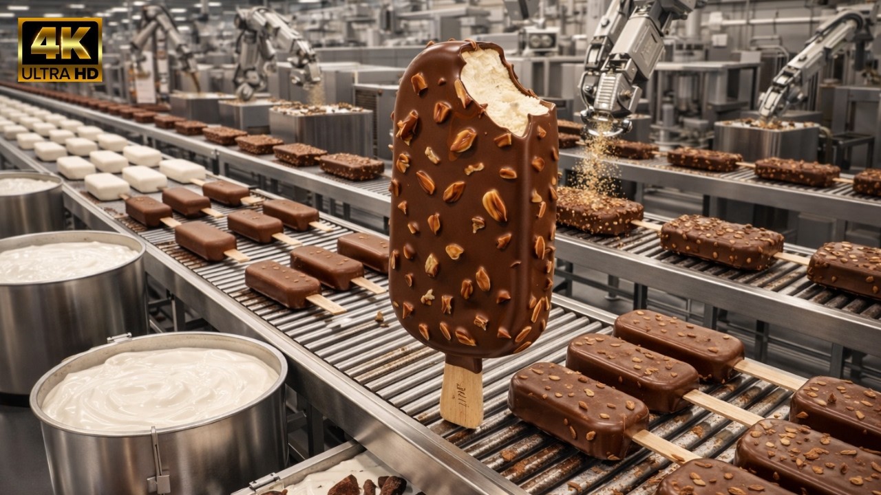Inside a Magnum Ice Cream Factory: From Fresh Cream to Chocolate Bar | Full Process