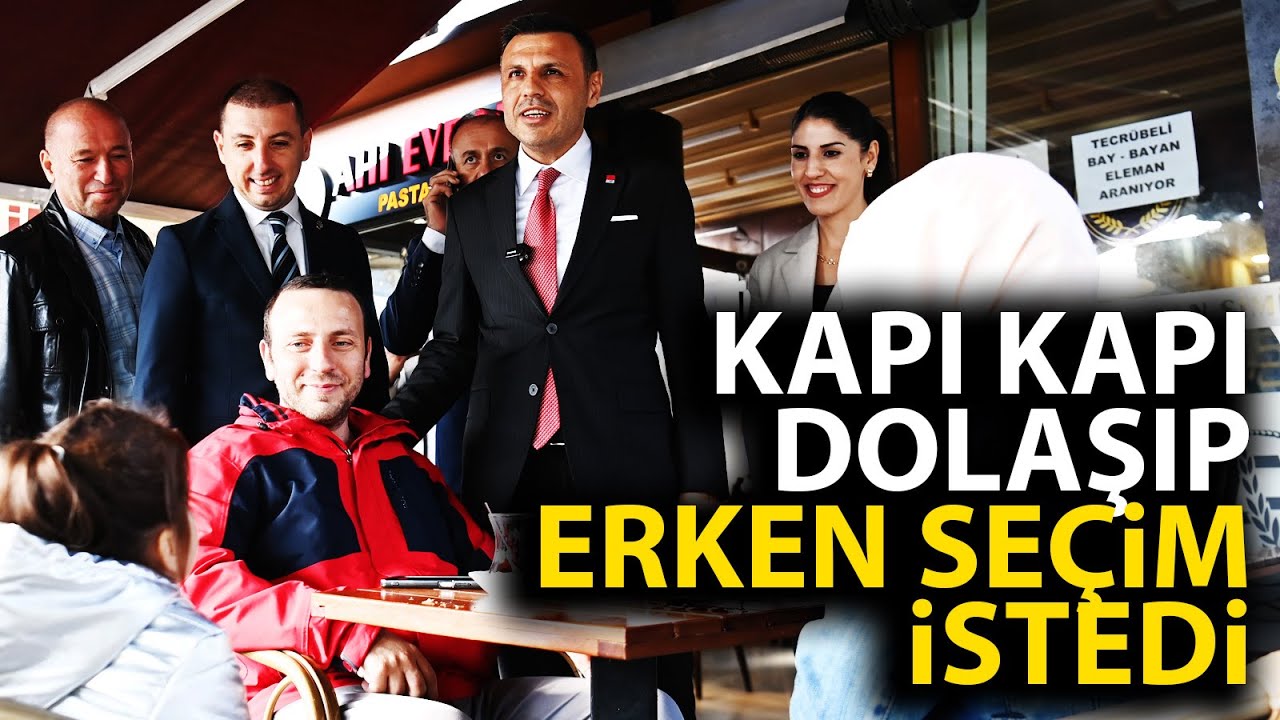 CHP İstanbul İl Başkanı Özgür Çelik, Pendik'te kapı kapı gezerek erken seçimin gerekliliğini anlattı