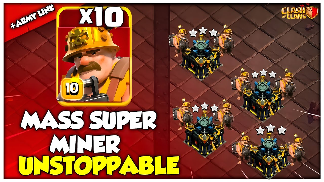 This Army Really Unstoppable!! Th17 SUPER MINER Attack | Best Th17 Attack Strategy | Clash OF Clans