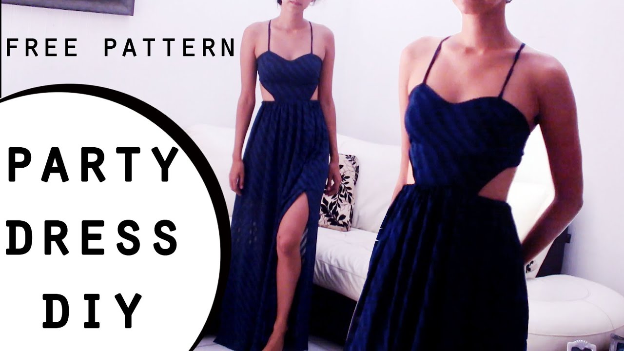 Party evening dress DIY || Vestido de noche FREE PATTERN