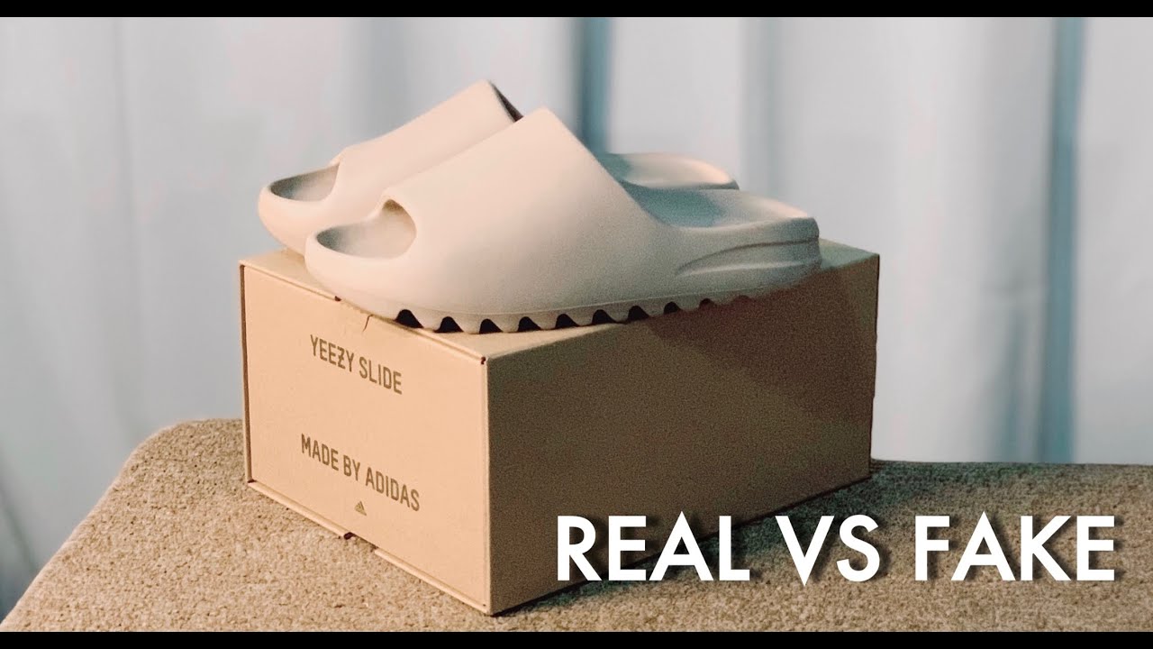 Adidas Yeezy Slides “ Pure ” - Quick Unboxing + Real vs Fake