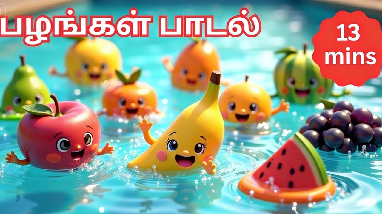 Learn Fruits & Vegetables in Tamil 🍌🥕 | குழந்தைகளுக்கான கல்வி பாடல் | Toddler Songs