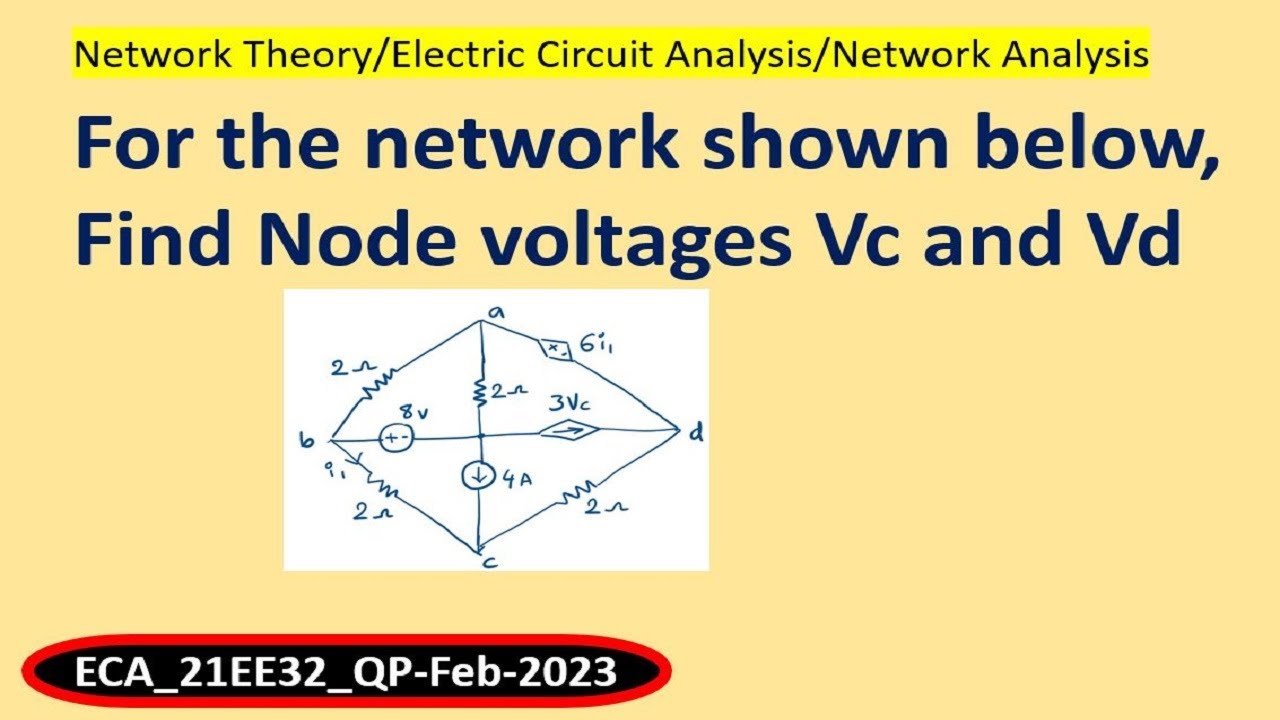 Find Node voltages Vc and Vd