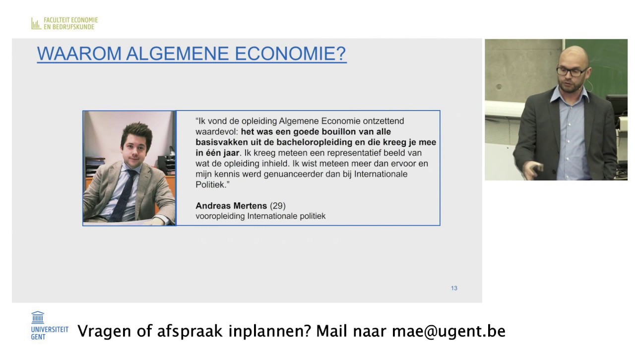 Presentatie master Algemene economie