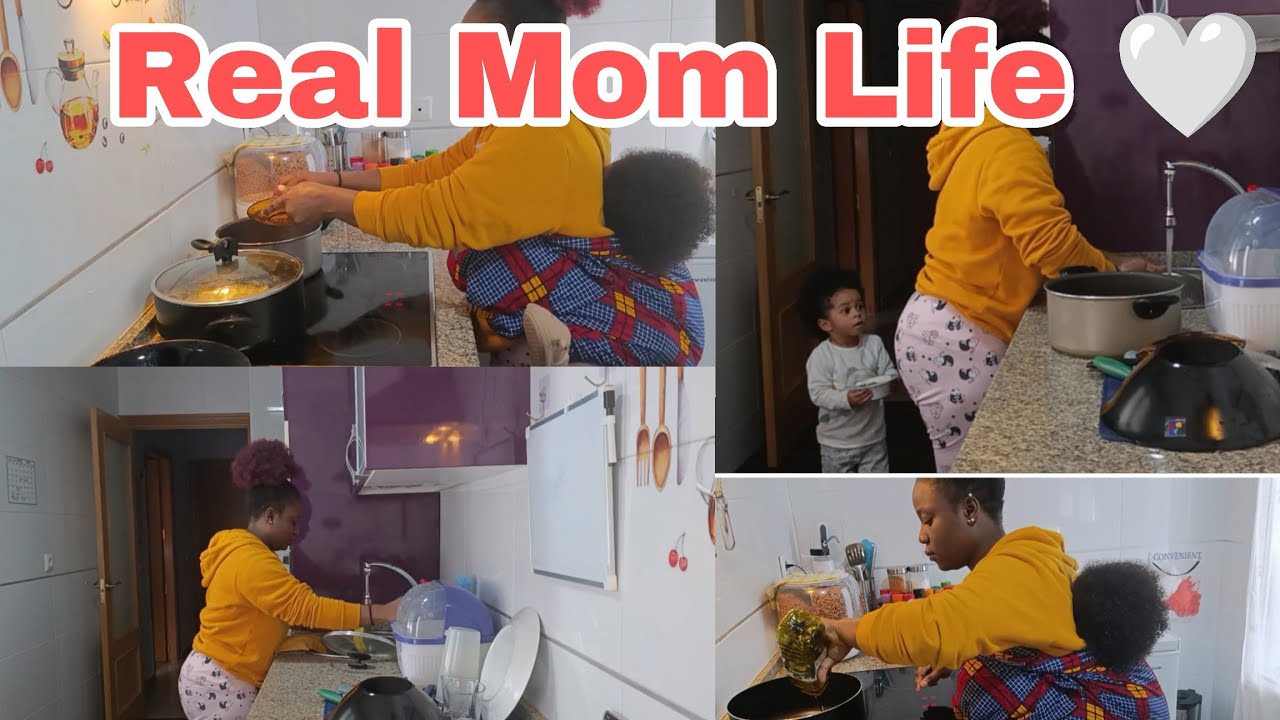 Cooking Lunch While My Baby Sleeps on My Back 🤍 | Real Mom Life