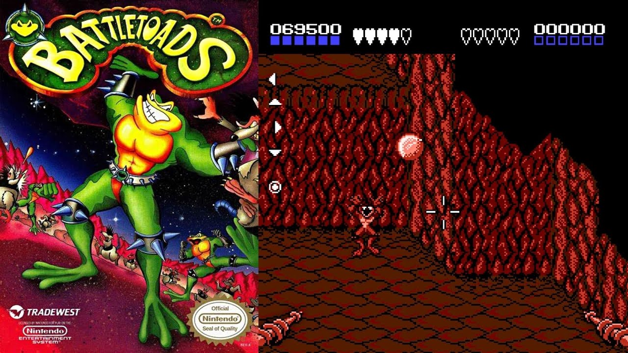 Battletoads (NES) - 1st Boss: Tall Walker (No Damage).