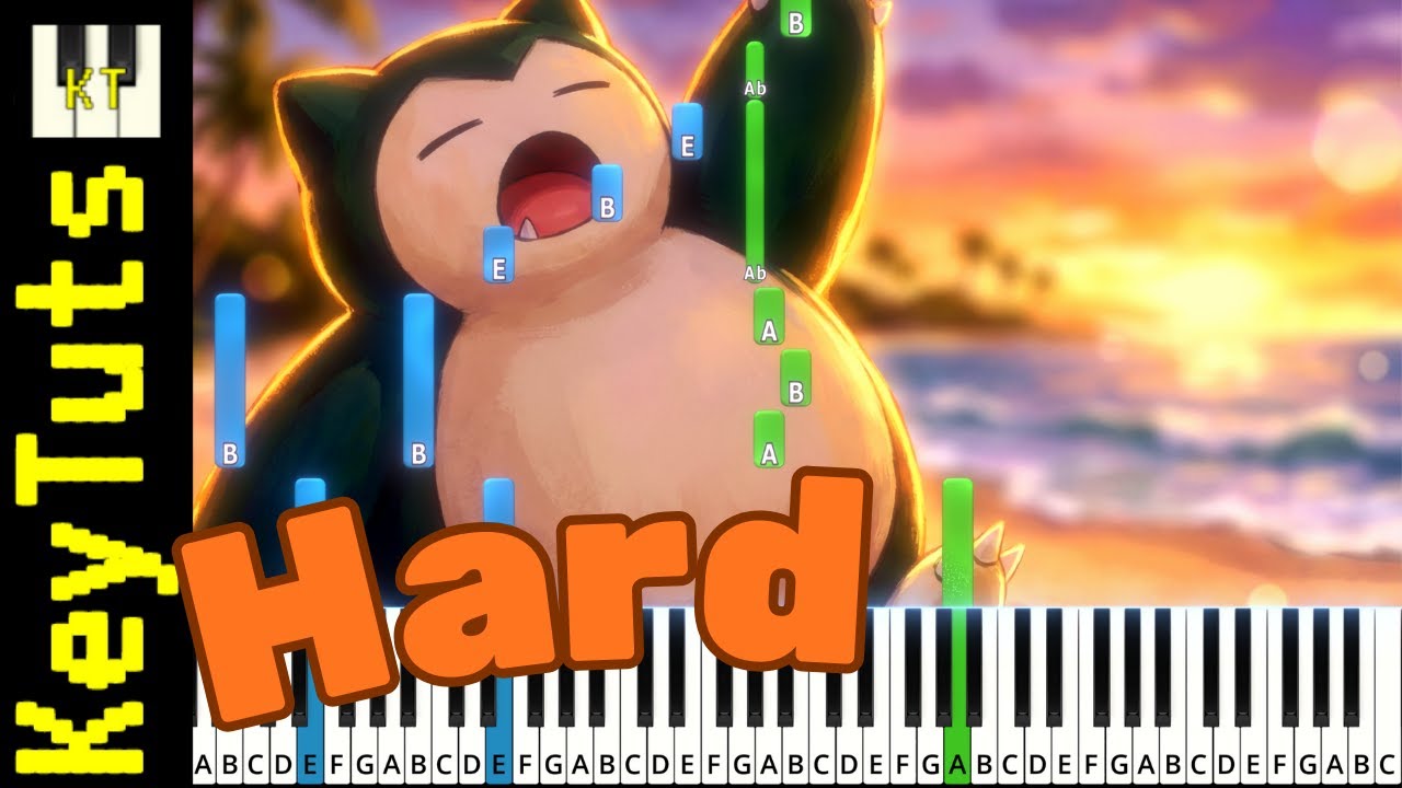 Cyan Beach [Pokemon Sleep] - Hard Mode [Piano Tutorial] (Synthesia)