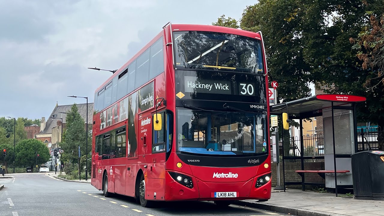 *DIVERSION* Full Route Visual. Route 30: Hackney Wick - Marble Arch | EvoSeti VMH2482 LK18 AHL