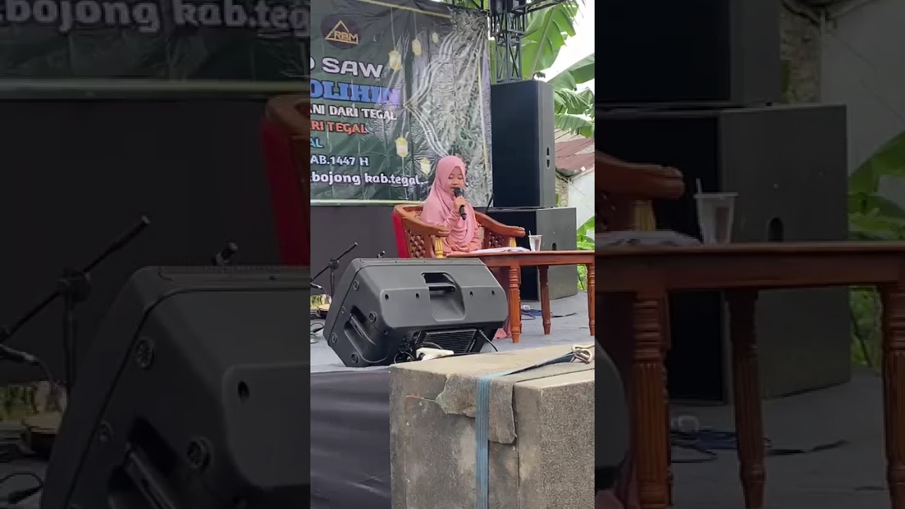 Ketika Qoriah cilik tampil di panggung acara isra' mi'raj