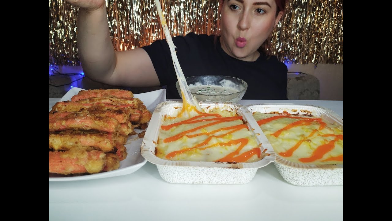 2 ЛАЗАНЬИ ПАЛОЧКИ В КЛЯРЕ | 2 LASAGNA WITH CHEESE  CRAB STICKS ASMR MUKBANG | eating show | 먹방