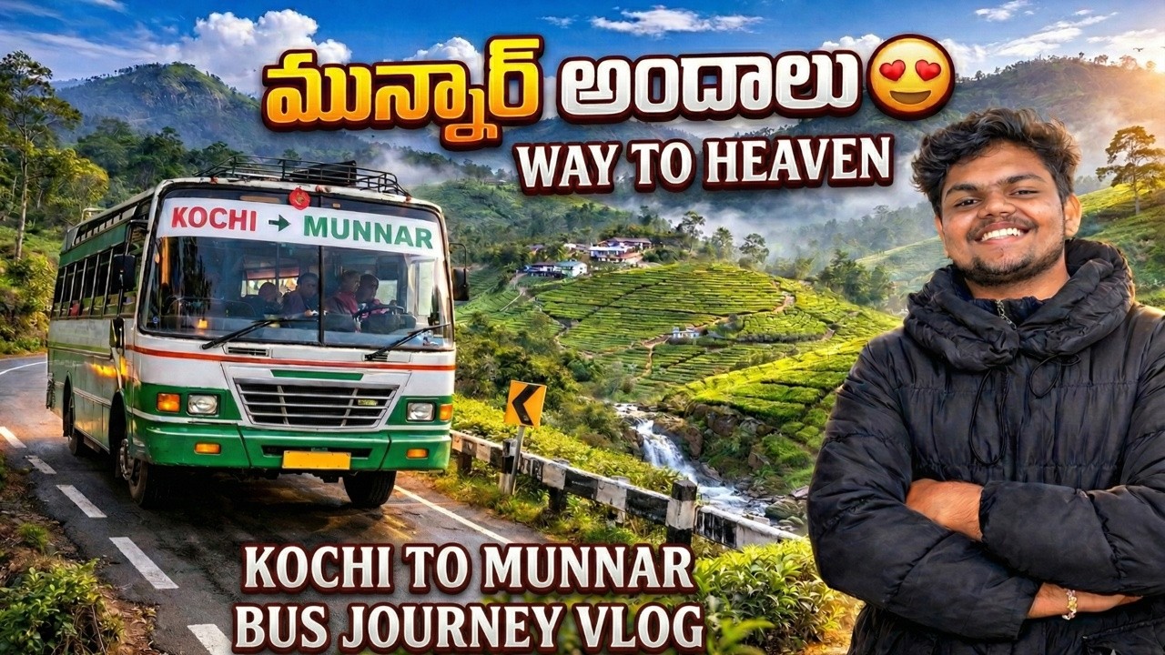 DAY 5 OF EXPLORING KERALA | Kochi to Munnar Bus Journey 🚌 | Full Vlog | మున్నార్ అందాలు 😍 |