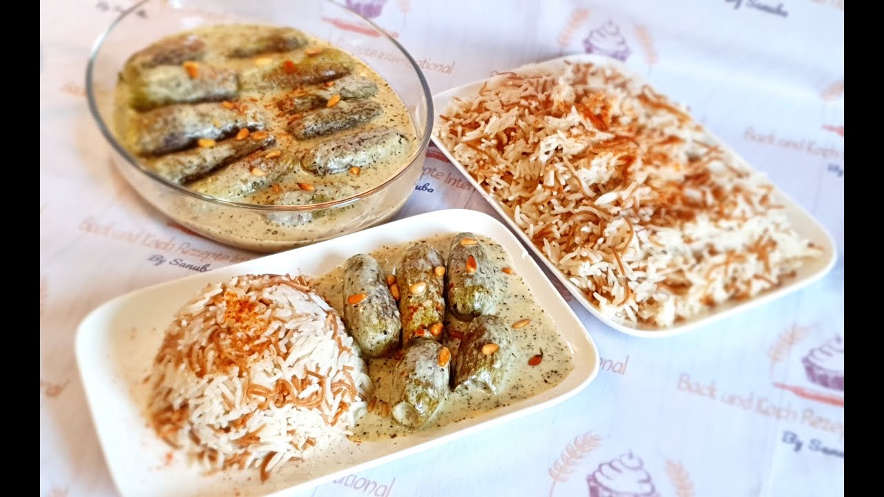 Kussa bi Laban. Gefüllte Zucchinis in Joghurt Knoblauch Soße.
