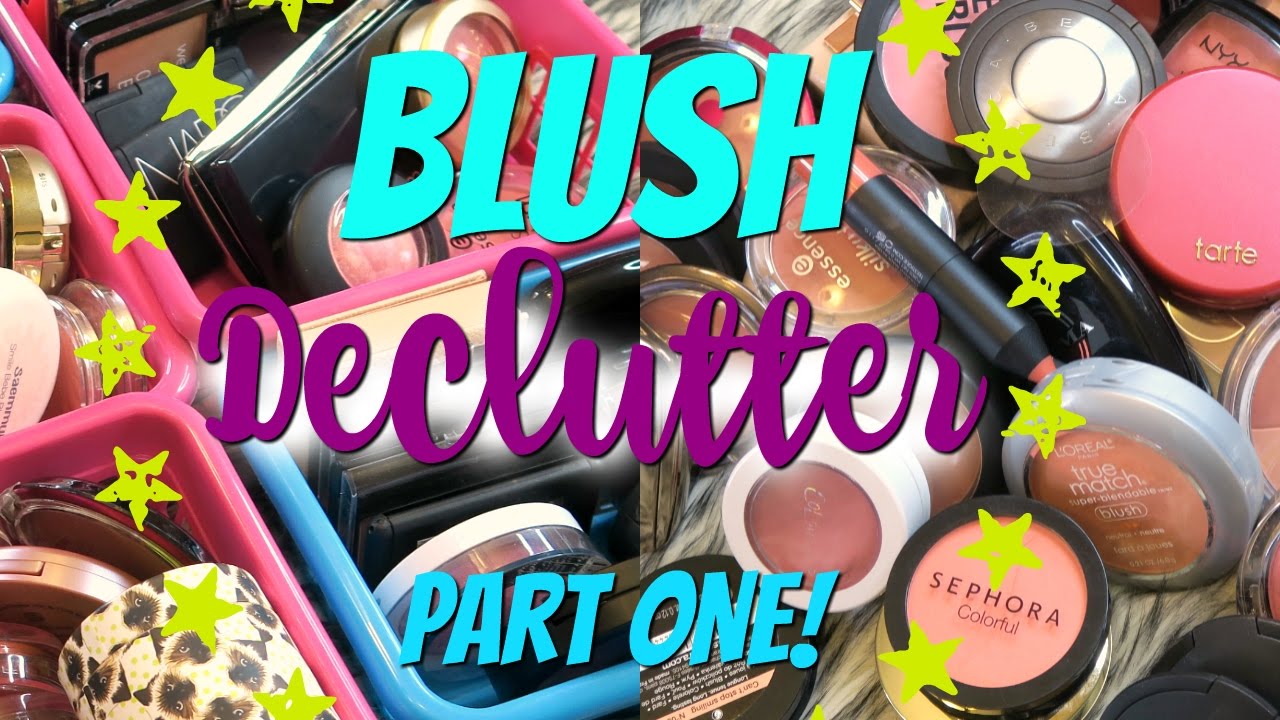 BLUSH DECLUTTER Part One! High End and Drugstore Makeup Declutter | DreaCN