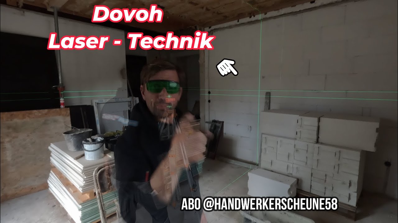Moin, heute teste ich den DOVOH Kreuzlinienlaser 360 Professional P4-360G, Technik die begeistert 🧱