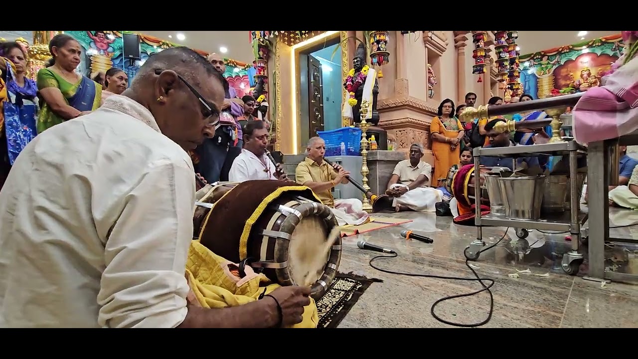 Indian Classical Music during Mandalabichegam of Waterfall Ganesar Temple, Penang