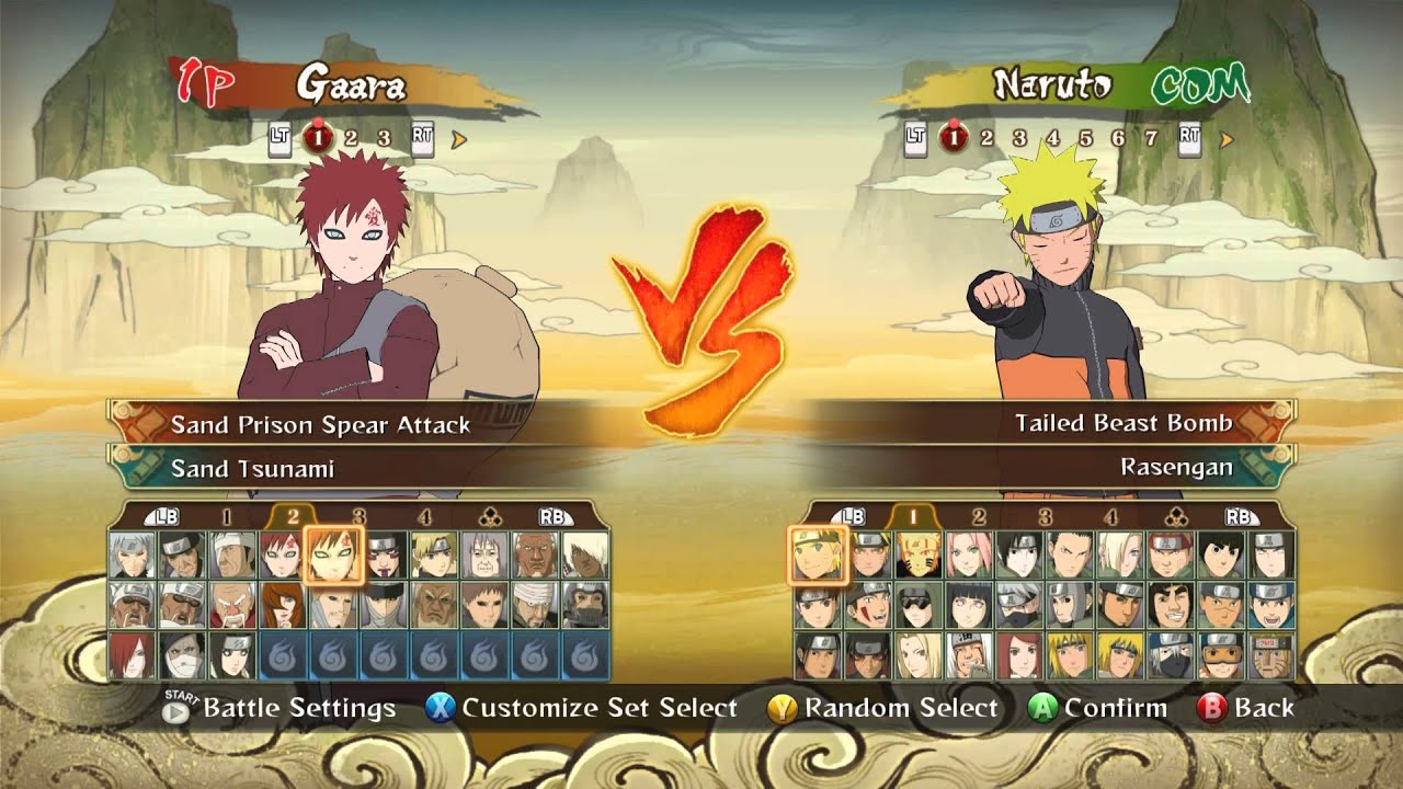Naruto Shippuden: Ultimate Ninja Storm Revolution all Character +Costumes
