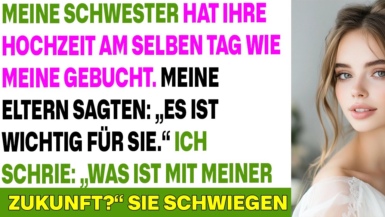 Meine Schwester legte ihre Hochzeit auf meinen Tag – meine Eltern machten alles schlimmer