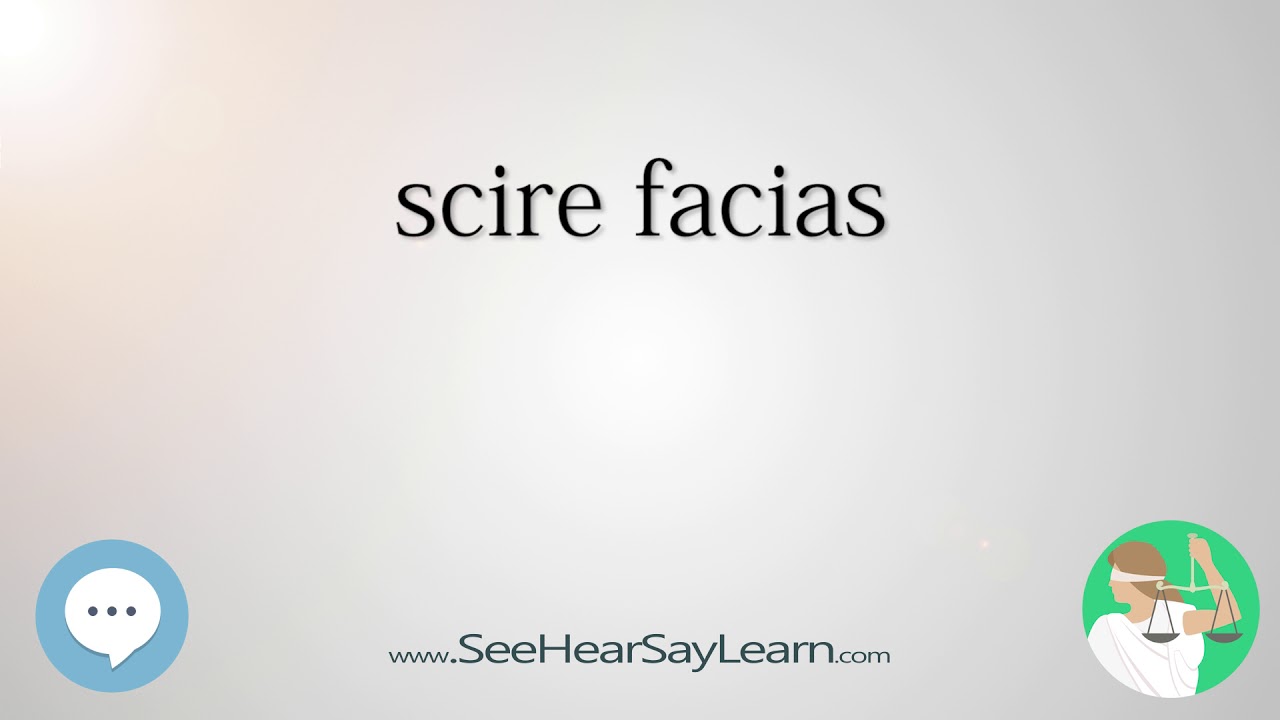 scire facias 🔊