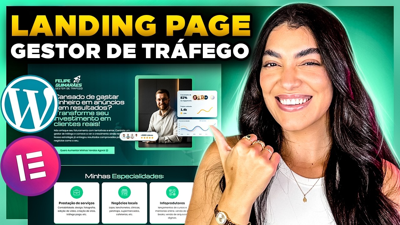 Como Criar LANDING PAGE para Gestor de Tráfego, com WordPress e Elementor [+Template]
