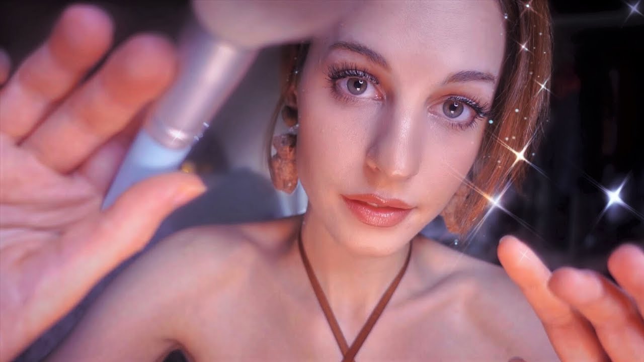 ASMR Gently Brushing You To Sleep ('shoop', tongue clicking, rain sounds) 😴💤