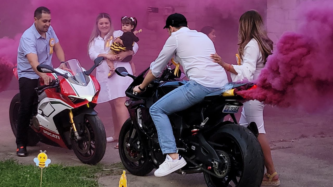 DOUBLE Motorcycle Gender Reveal!!!