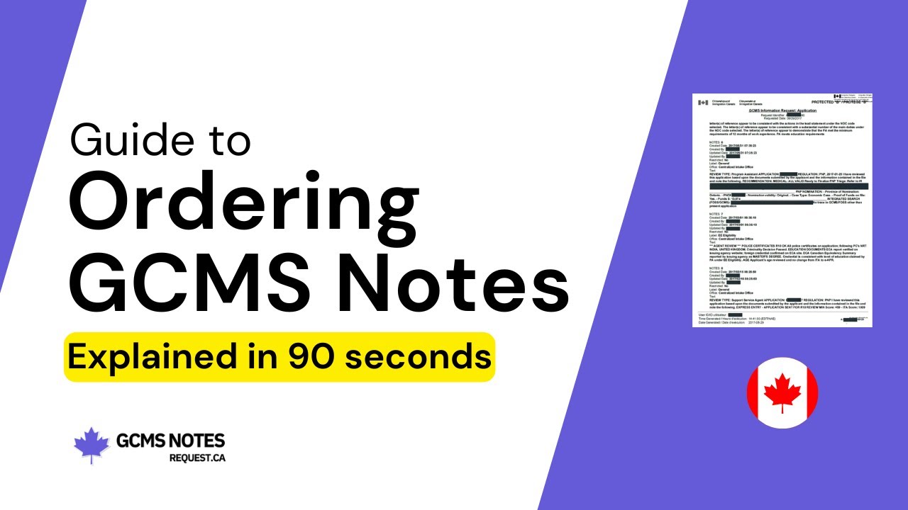 How to Order GCMS Notes: Step-by-Step Guide to Apply GCMS Notes from IRCC & CBSA from Outside Canada