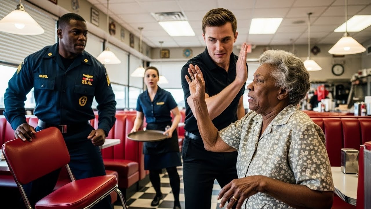 “He Slapped an Elderly Woman in a Café — Then Her Son Walked In”