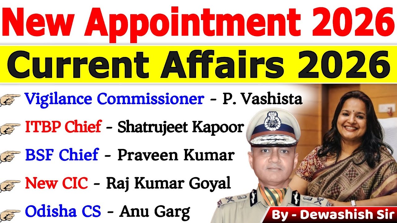 New Appointments 2026 🚨 | Who is Who in India | Current Affairs 2026