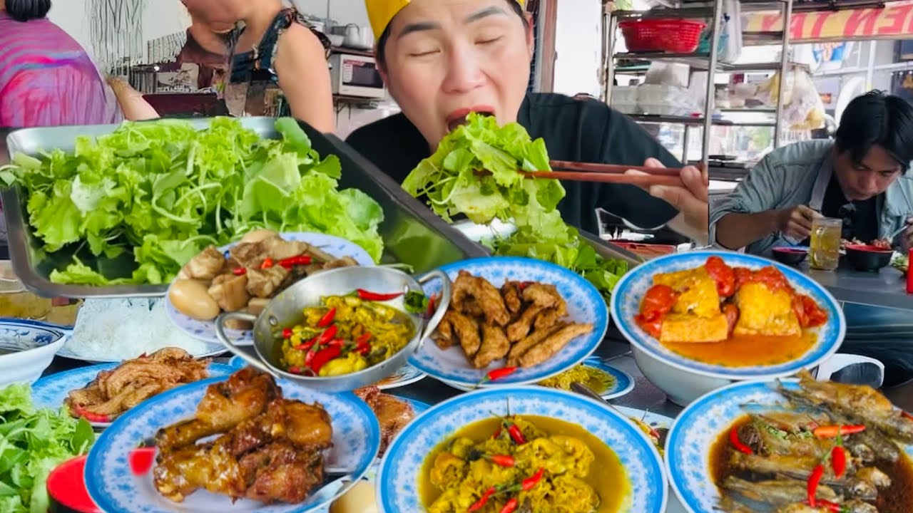 MỘT PHÁT ĂN SẠCH CÁC MÓN CƠM MIỀN TÂY VÀ THỬ THÁCH MÂM RAU KHỔNG LỒ CỦA NGA SUMO