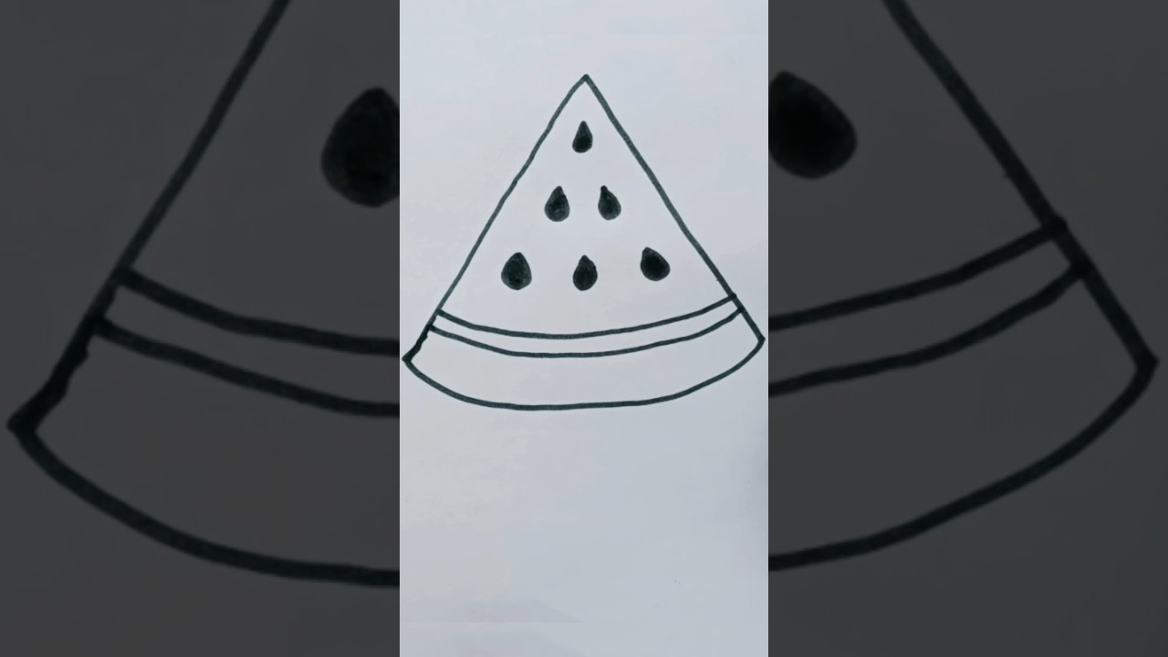 How to Draw a Cute Watermelon Slice for Kids