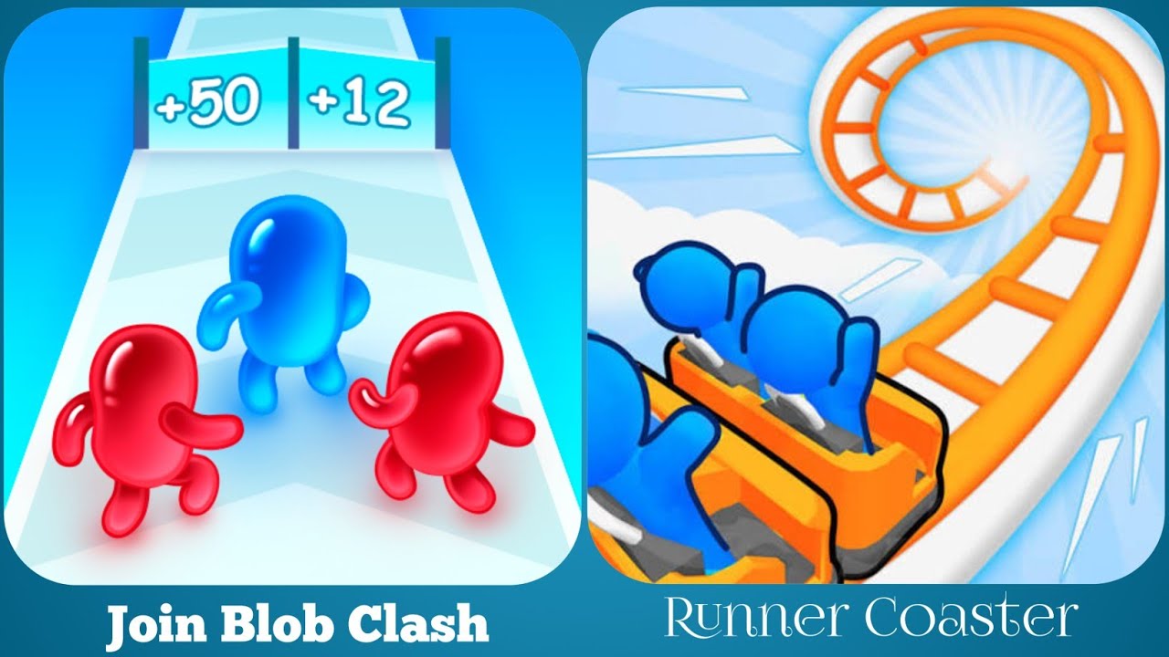 Runner Coaster vs Join Blob Clash 3D - Max Levels Unlocked Speedrun Gameplay