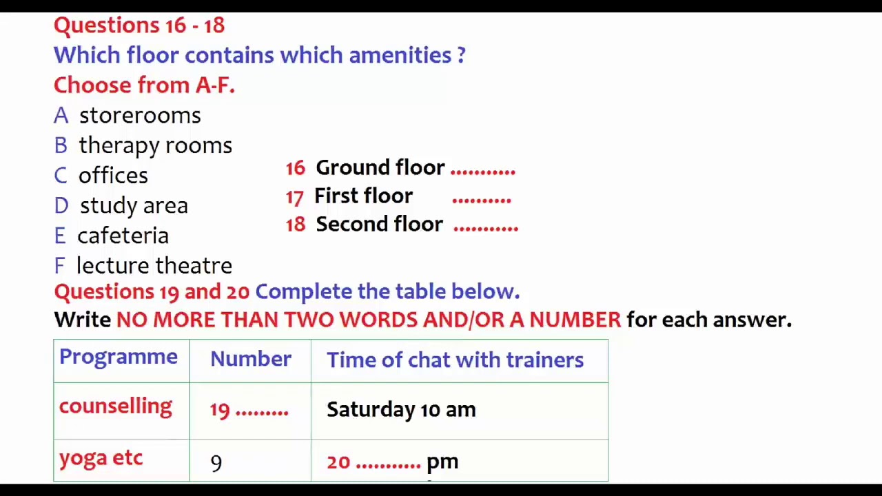 IELTS Listening Actual Test 2020 with Answers