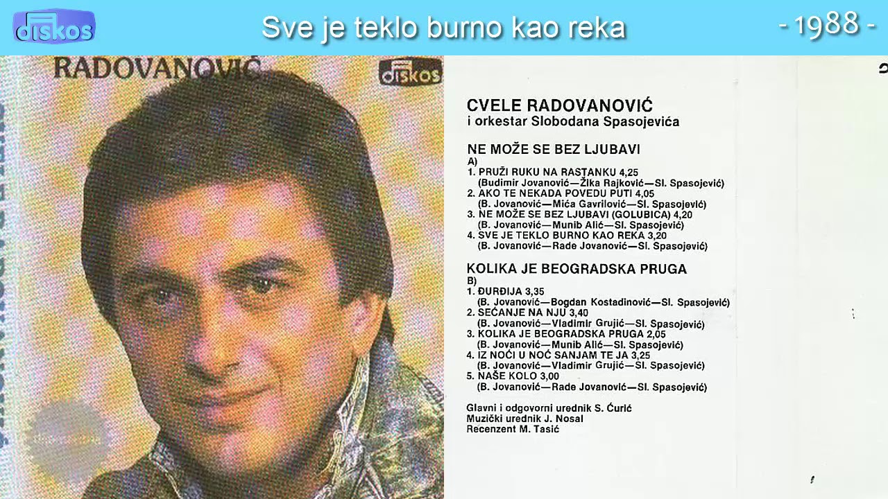 Svetomir Radovanovic Cvele - Sve je teklo burno kao reka - (Audio 1988)