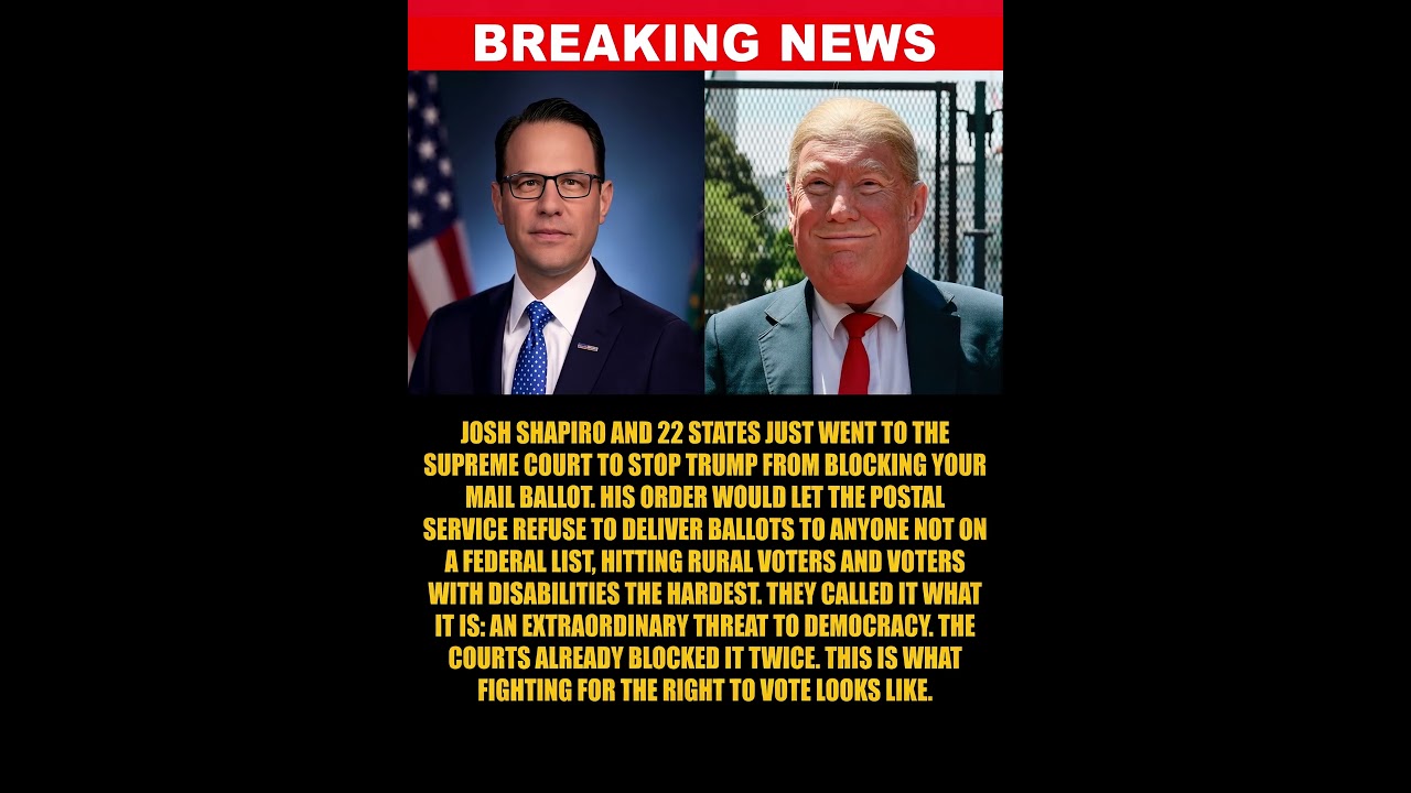 BREAKING: Josh Shapiro and 22 states just told the Supreme Court to shut down Trump's plan to...