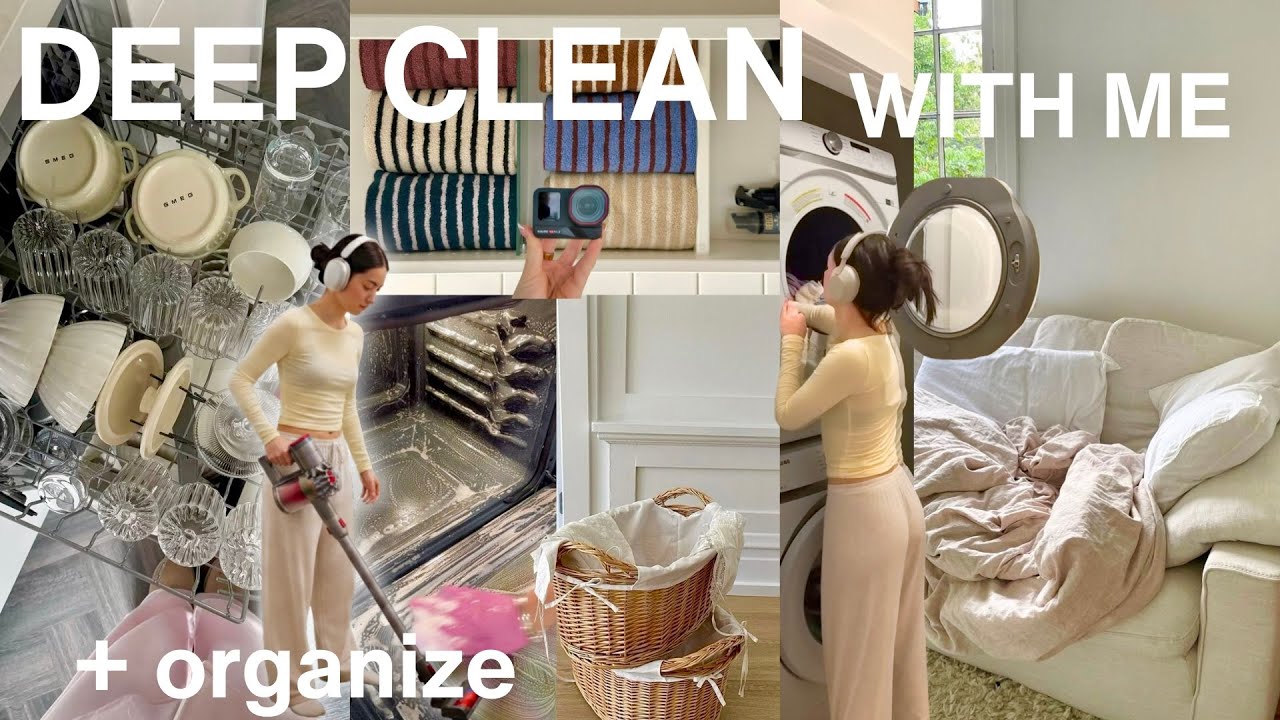 huge DEEP CLEAN + ORGANIZE with me 🧼 de-clutter + *extreme* motivation