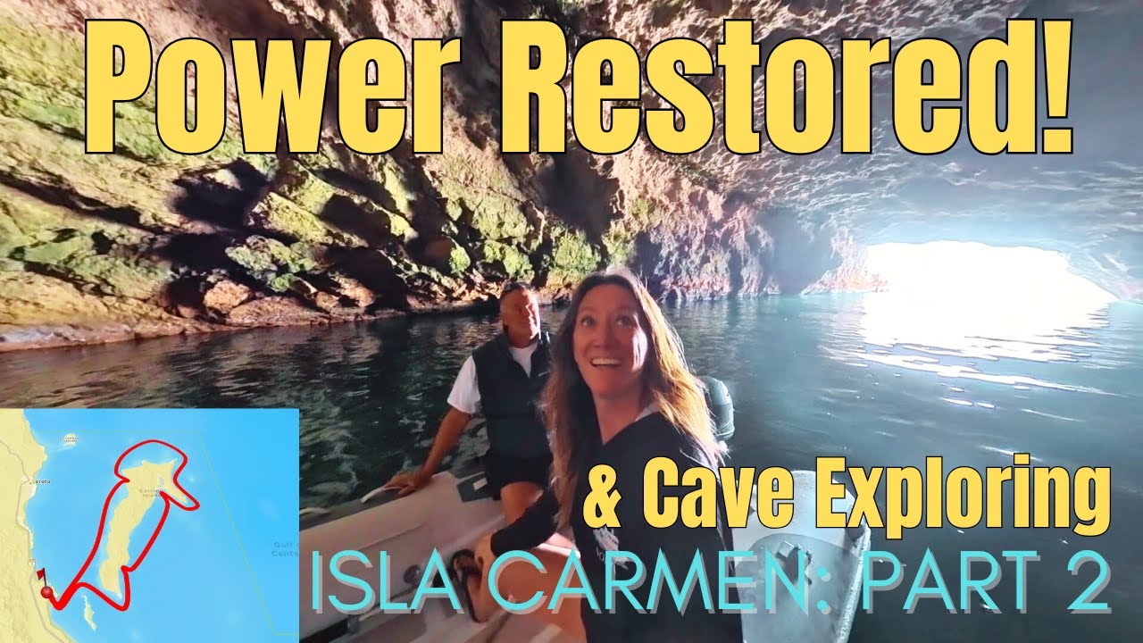 WE SOLVED THE POWER ISSUE! ⚡ Spelunking & Surviving a Baja Norther (Isla Carmen Circ Part 2)