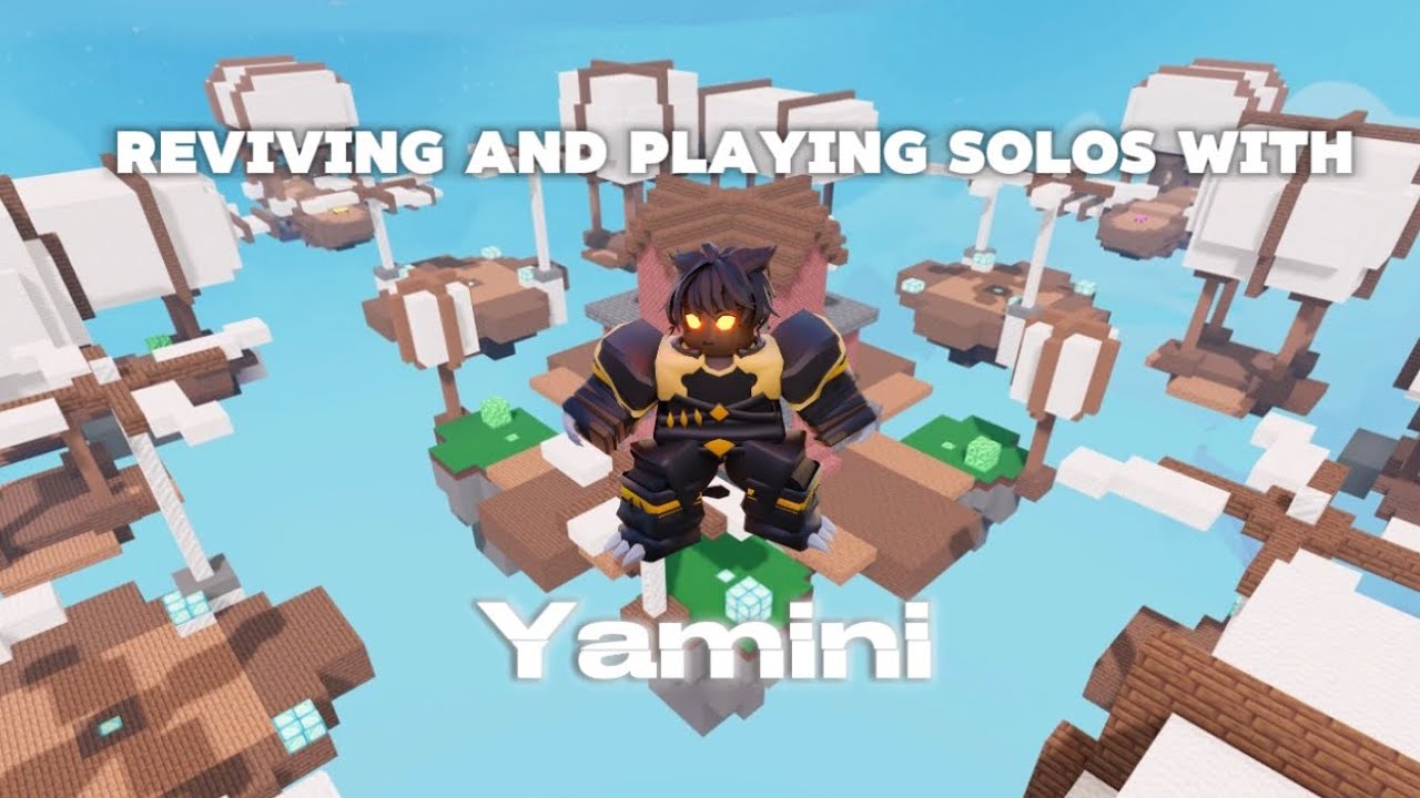 So I revived and dominated solos with YAMINI! (Roblox bedwars)