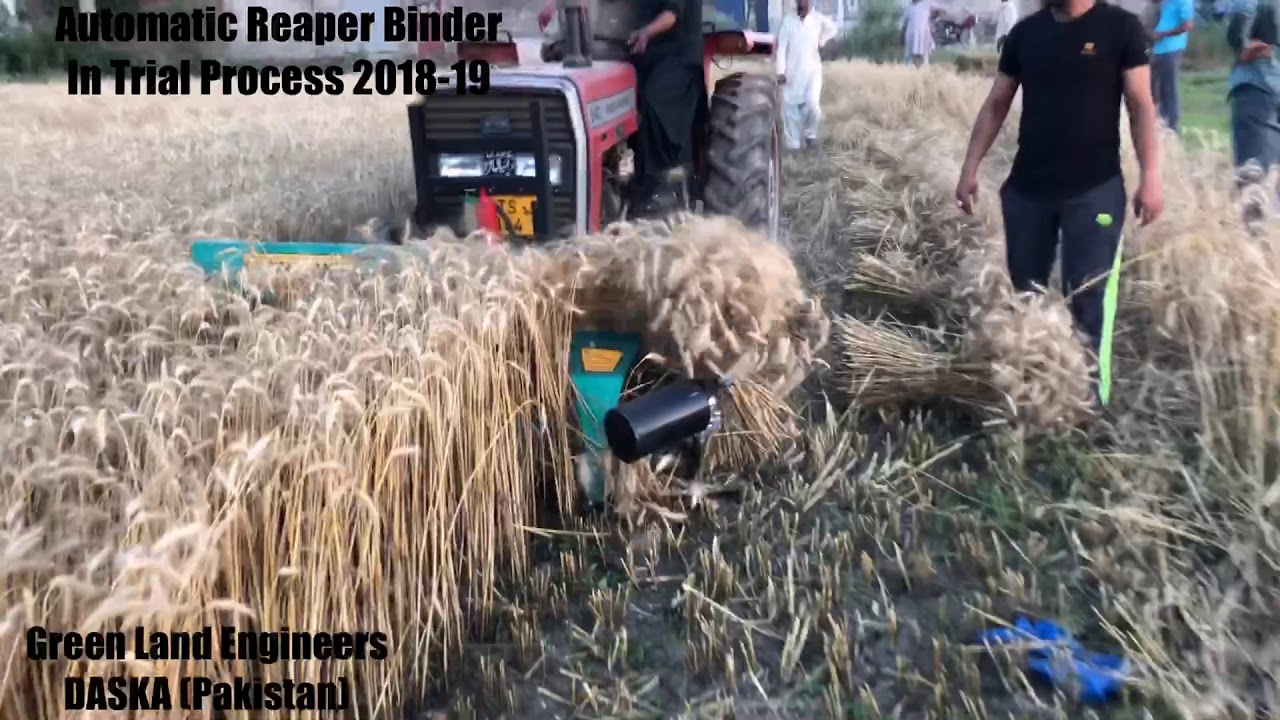 Tractor Front Mounted REAPER BINDER by Green Land Engineers Daska