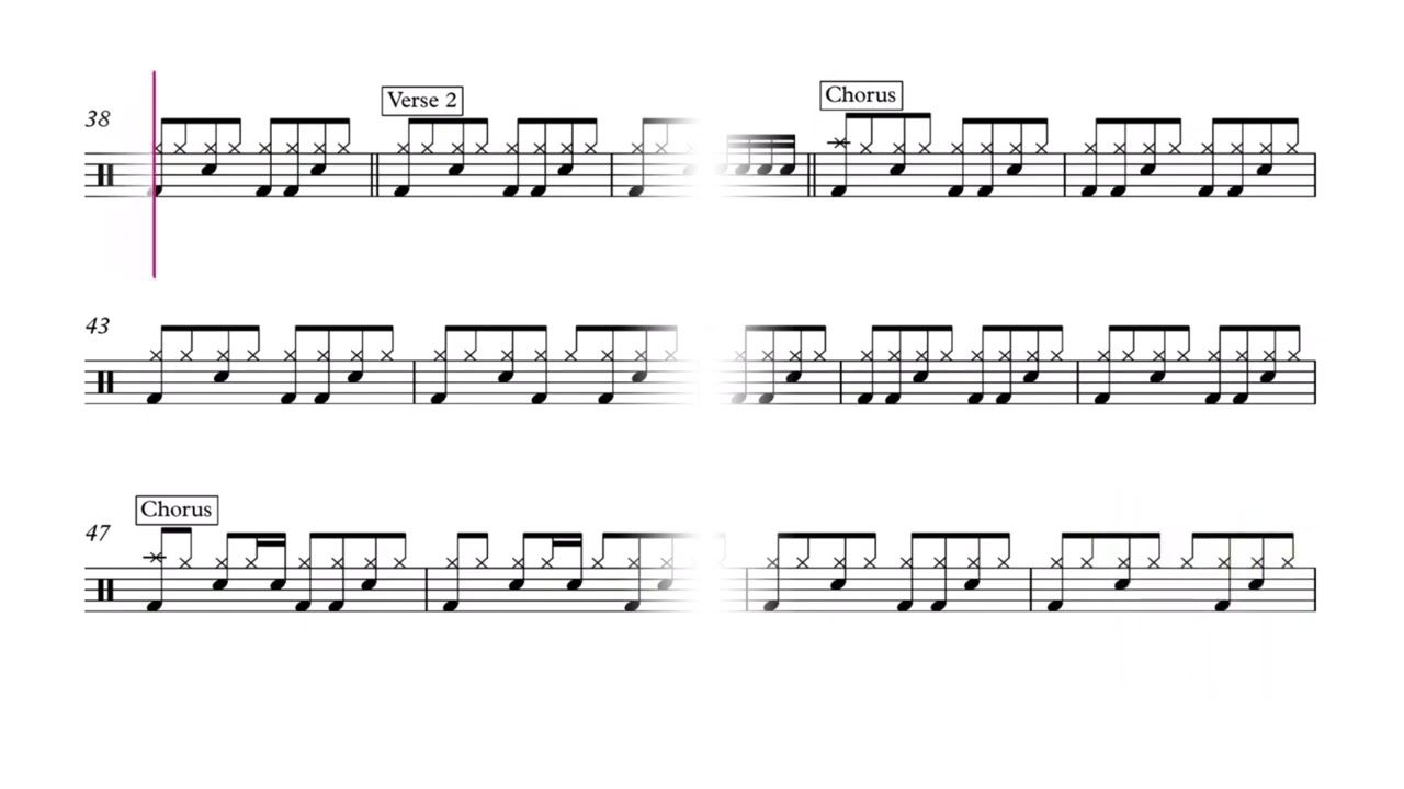 Skyfall - Adele (Easy - Drum Score)