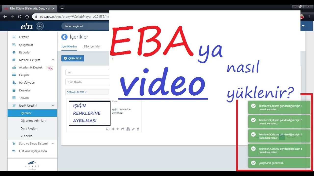 EBAya Video Nasıl Yüklenir ve Nasıl Çocuklarla Paylaşılır?