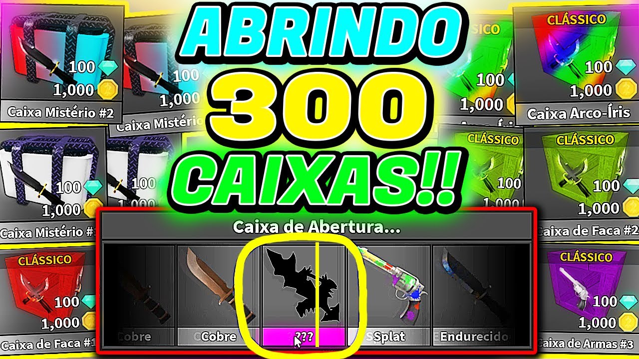 ABRINDO 300 CAIXAS NO MM2!! 😱 *GANHEI MUITAS GODLYS* MURDER MYSTERY 2 Roblox