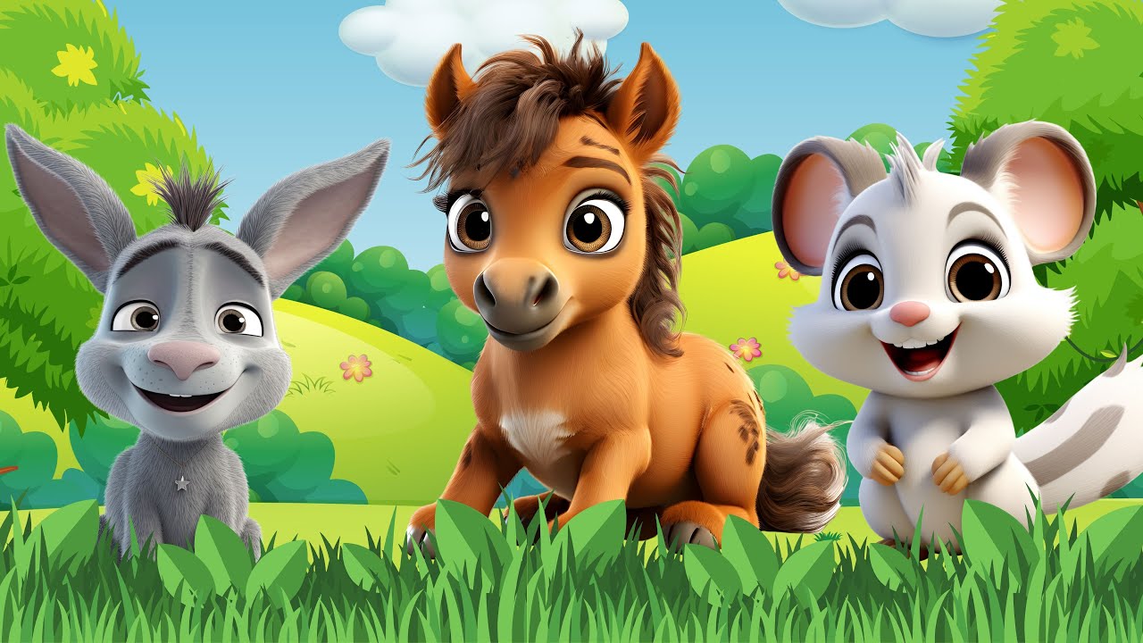 Farm Animal Habitat: Donkey, Horse, Meerkat, Monkey, Duck, Chicken,...– Animal Video