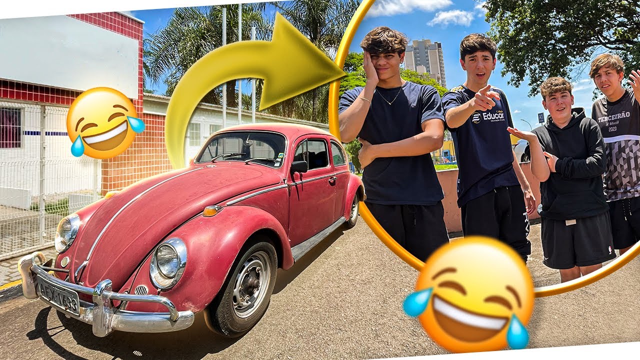 Busquei Meus Amigos Na Escola De Fusquinha!!😂*ficaram com verg0nha*