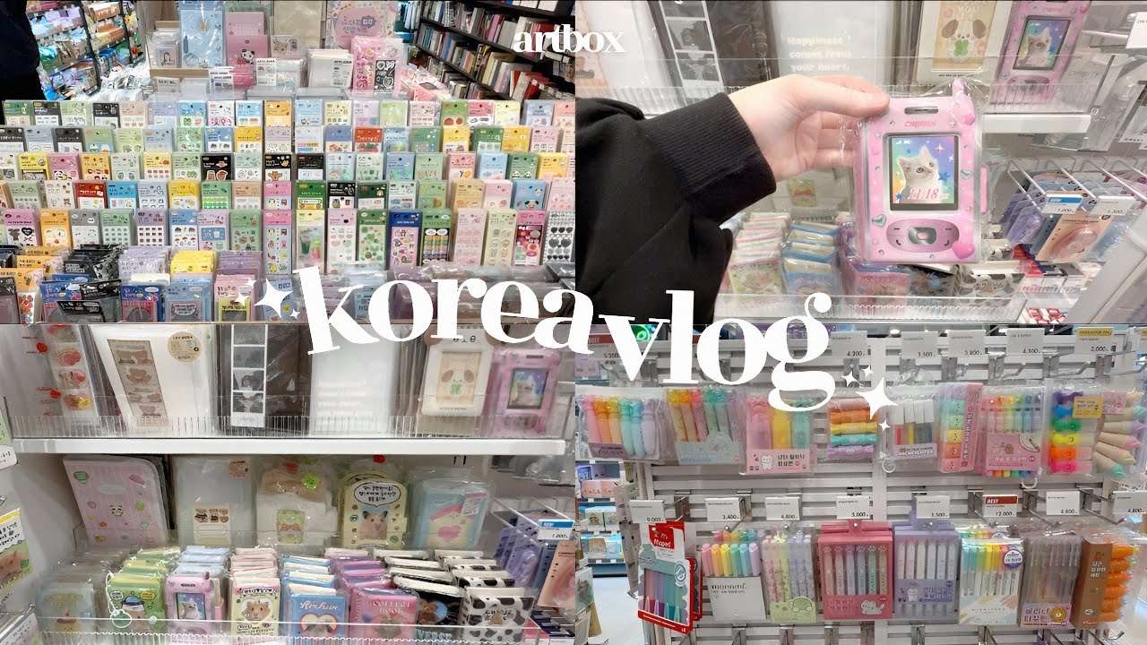 shopping in korea vlog🇰🇷cute kawaii y2k stationary & accessories at artbox korea 💫💖✨️