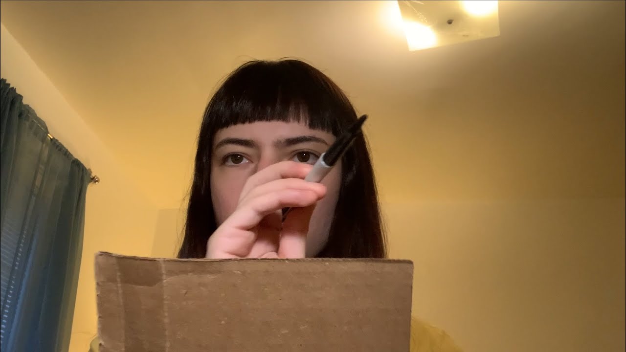 ASMR did I draw you?… whisper, drawing sounds, cardboard, up close personal attention