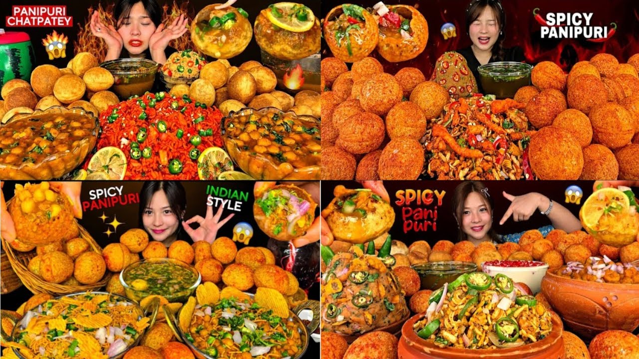 SPICIEST PANIPURI MUKBANG🥵🔥|| PANIPURI EATING CHALLENGE😱NEPALI STREET FOOD | I FINISHED EVERY BITE |