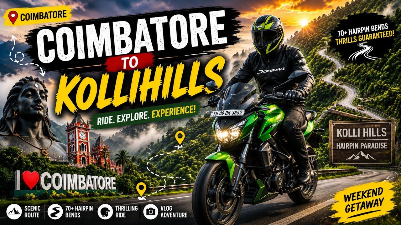 | Coimbatore - KolliHills😱 | Ep - 1 | #தமிழ் |The Mountain of Dead  |70 Hairpin Bends |Dominor 400| 