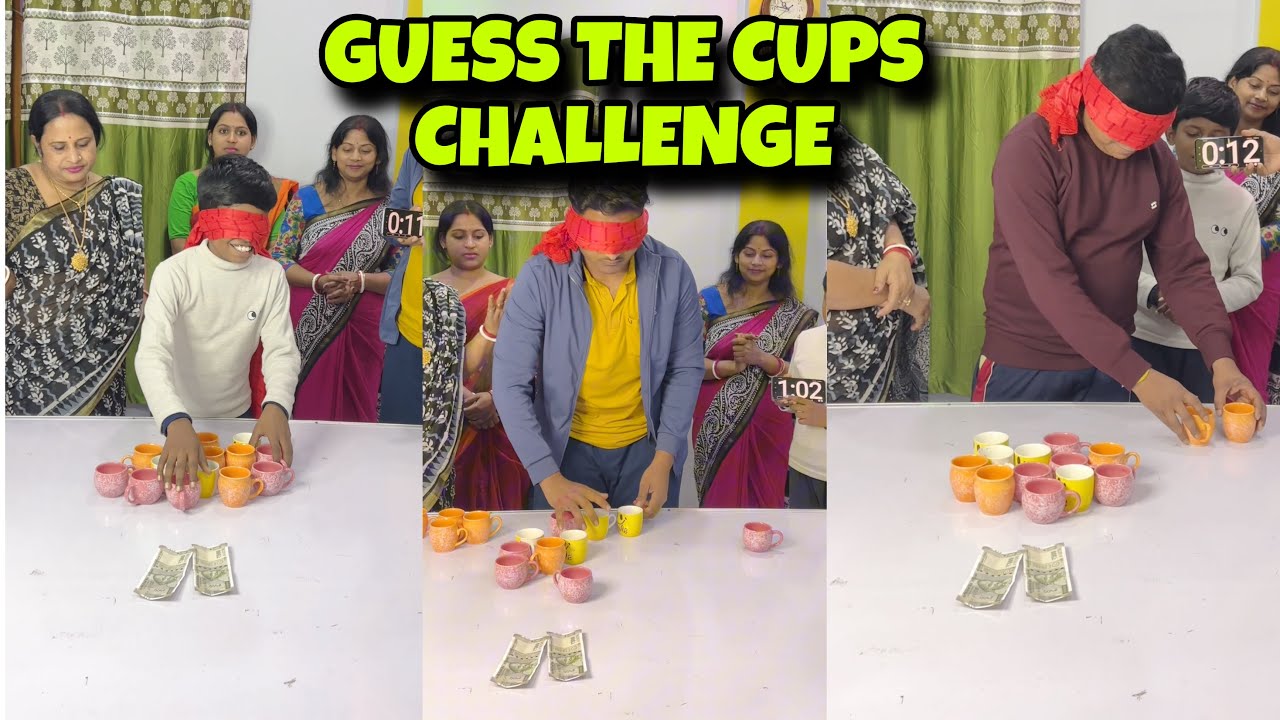 Guess The Cups and Separate them Challenge | New Challenge Video | S Paul Family Challenges 