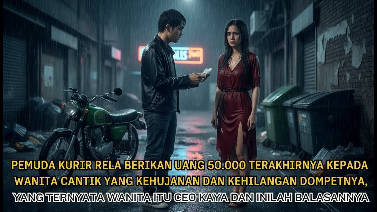 Kurir Muda Ikhlas Berikan Uang 50 Ribu Terakhirnya Pada Wanita Di Jalan Ternyata Wanita Itu CEO Kaya