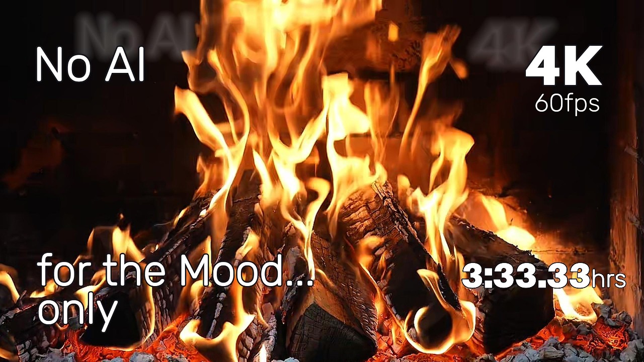 A Crackling Fire in the Stove for a Great Mood at Work, at Home… 4K60fps  ULTRA HD (#66)
